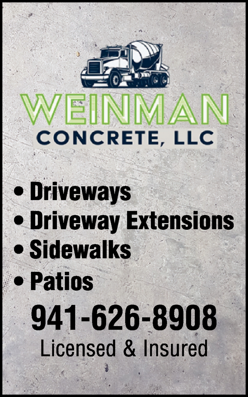 Driveways, Driveway Extensions, Sidewalks
