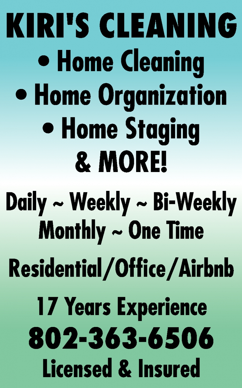 Home Cleaning - Home Organization - Home Staging & More!