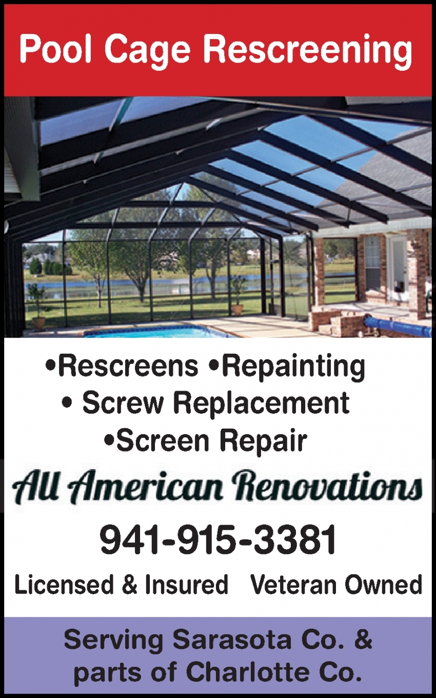 Pool Cage Rescreening
