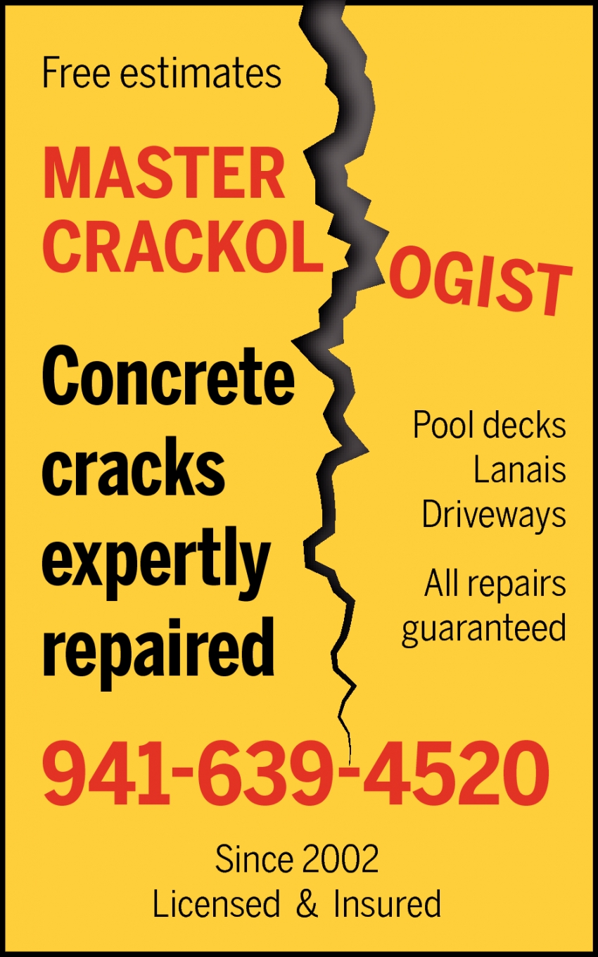 Concrete Cracks Expertly Repaired
