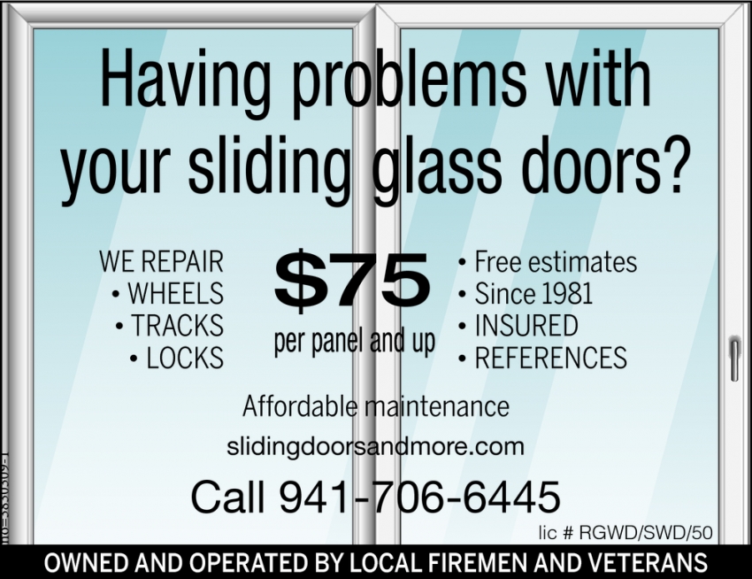 Having Problems with Your Sliding Glass Doors?