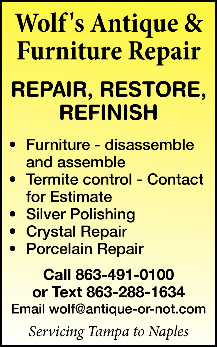 Repair, Restore, Refinish