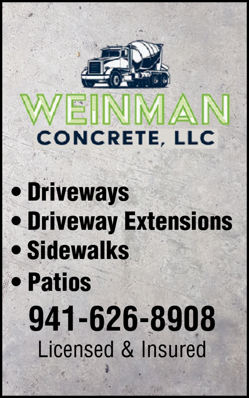 Driveways, Driveway Extensions, Sidewalks