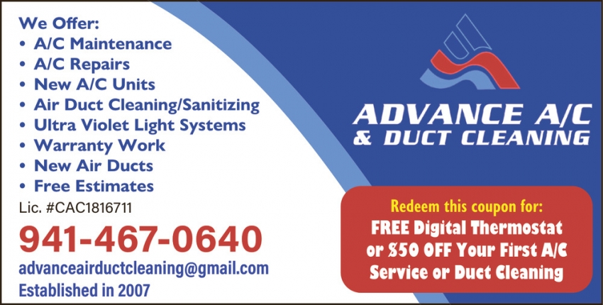 Advance A/C & Duct Cleaning