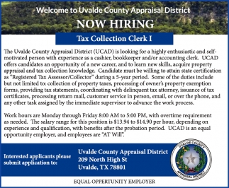 Tax Collection Clerk I