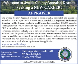 Appraiser Wanted
