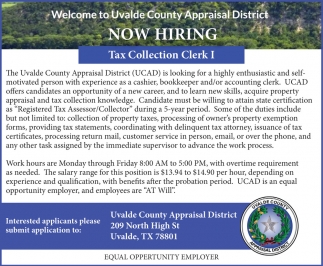 Tax Collection Clerk I