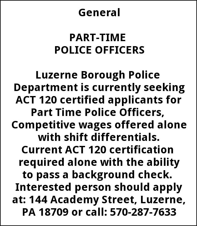 Part-Time Police Officers