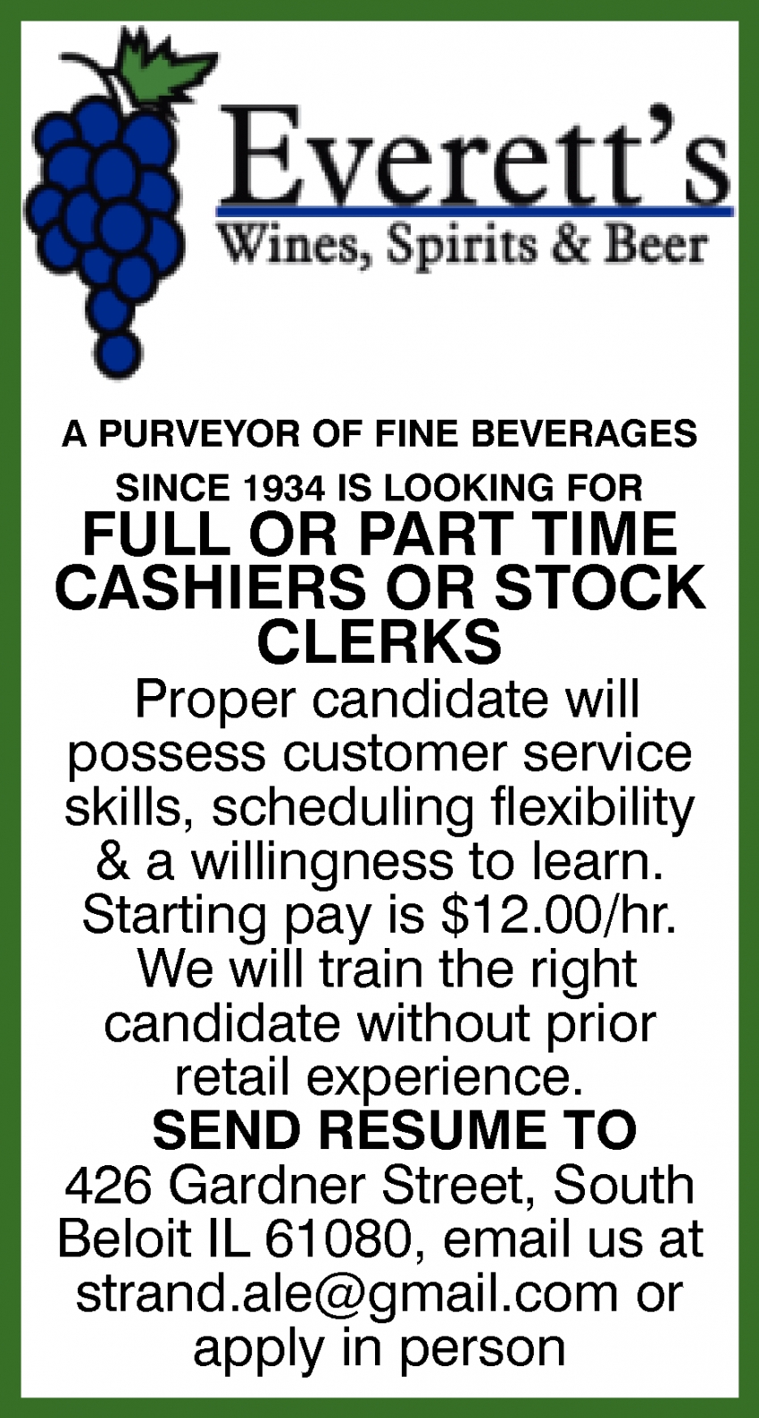 part time cashier jobs for students near me