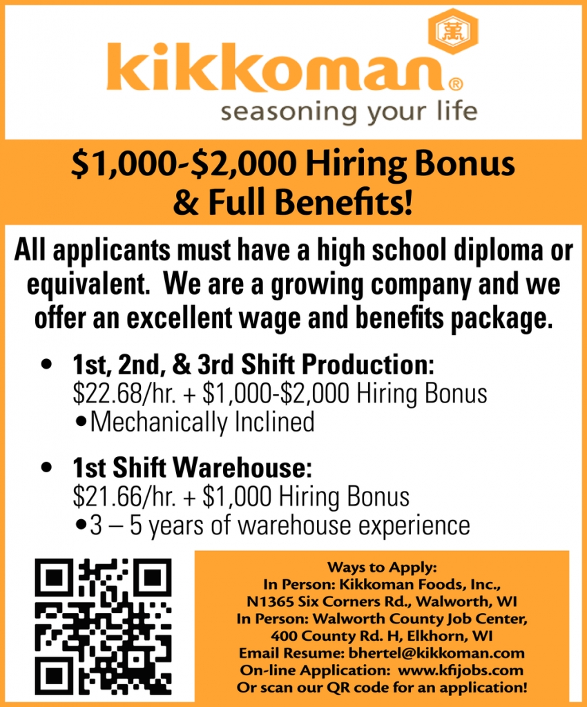 $1,000-$2,000 Hiring Bonus
