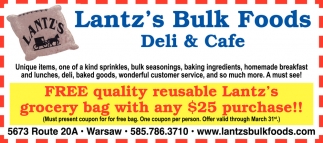 Lantz's Bulk Foods Deli & Cafe