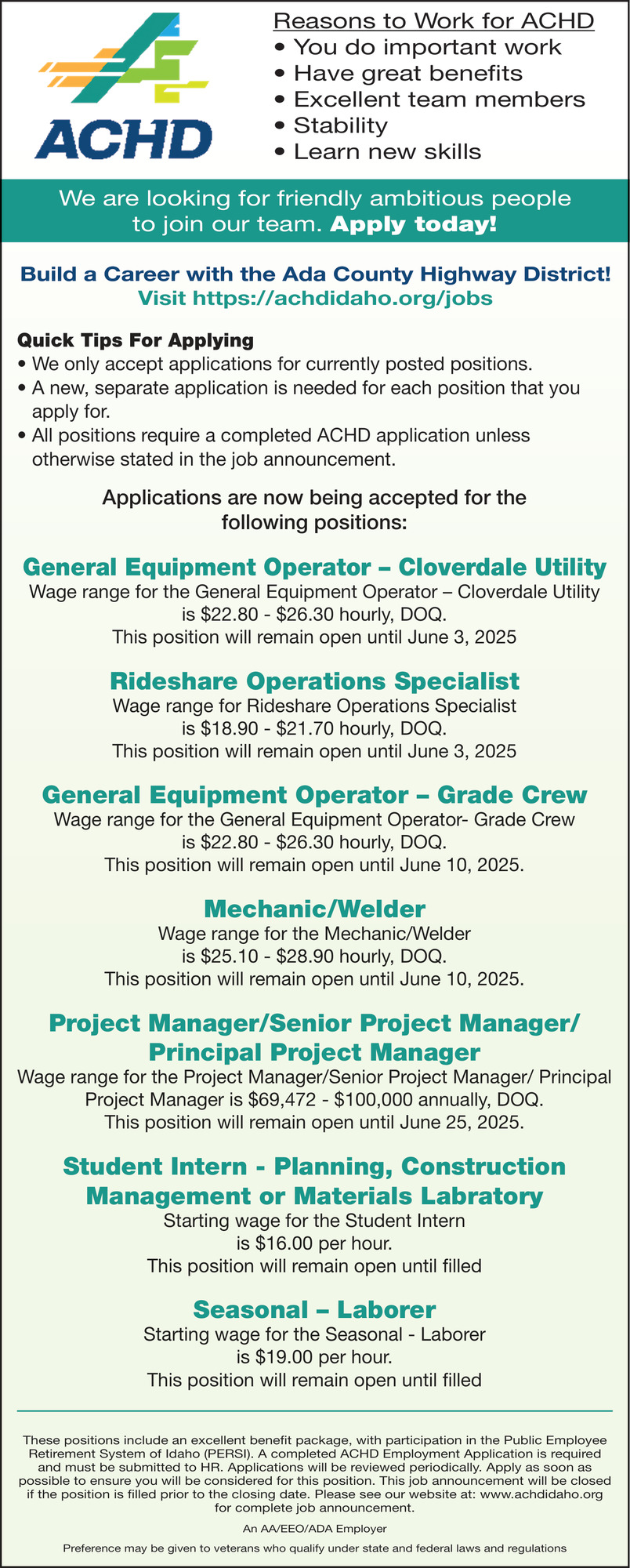 General Equipment Operator