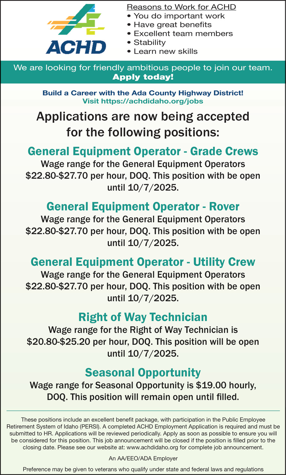 General Equipment Operator