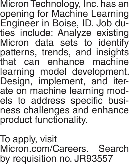 Machine Learning  Engineer