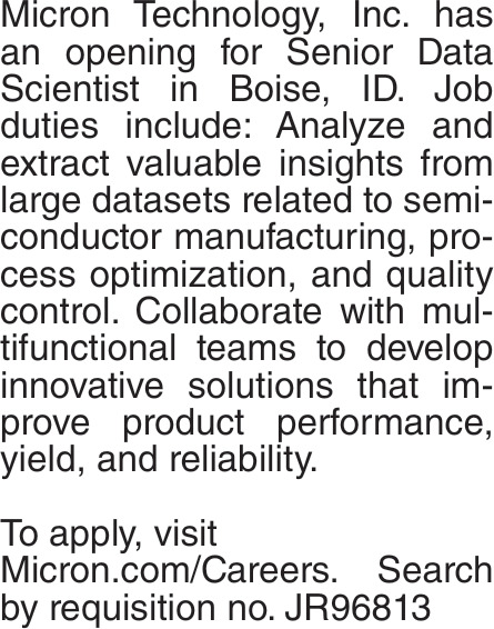 Senior Data  Scientist