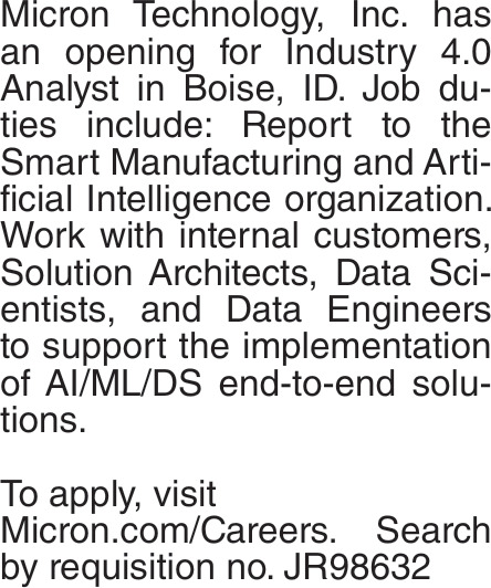 Industry 4.0 Analyst