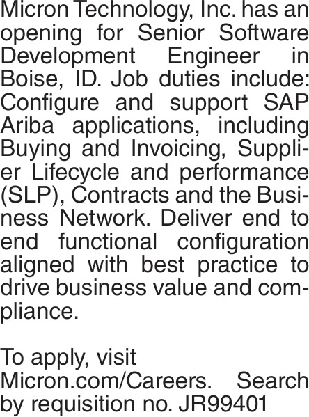Senior Software Development Engineer