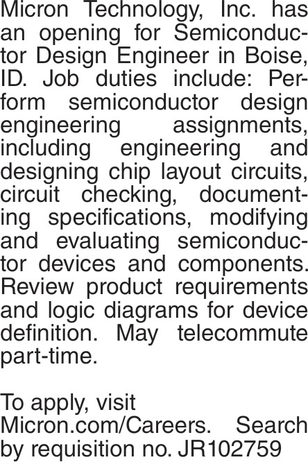Semiconductor Design Engineer