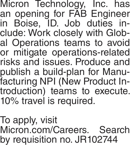 FAB Engineer