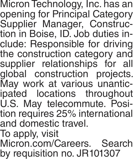Principal Category Supplier Manager