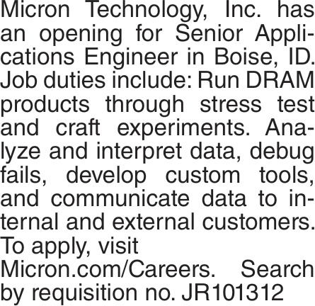 Senior Applications Engineer