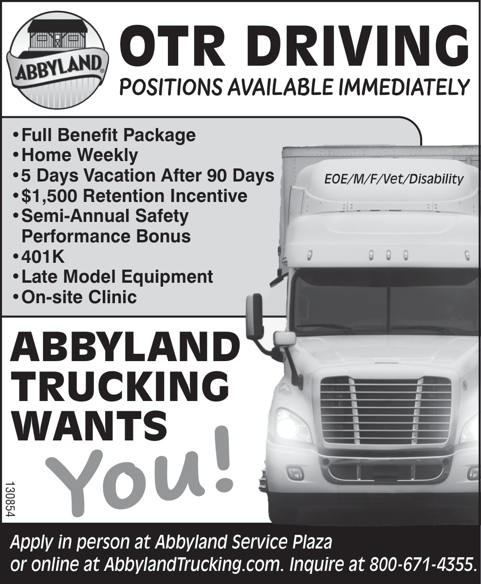 OTR Driving, Abbyland Trucking, Curtiss, WI