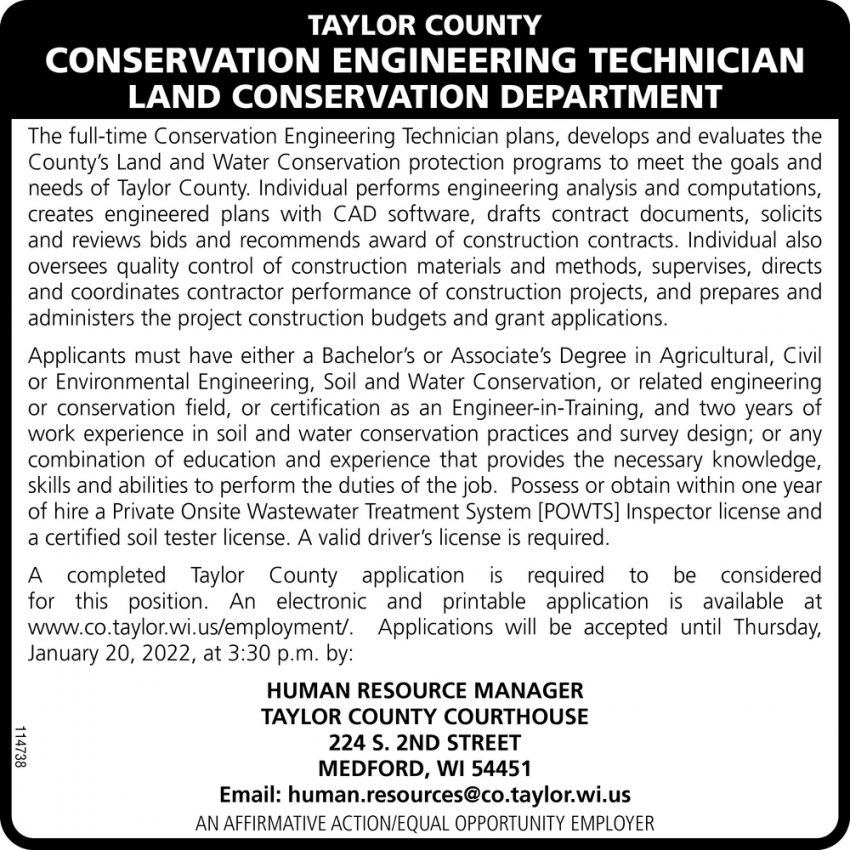 Conservation Engineering Technician