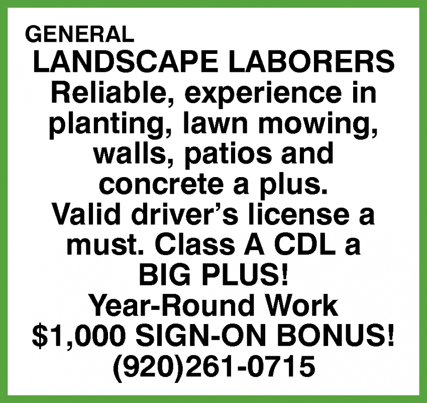 Landscape Laborers