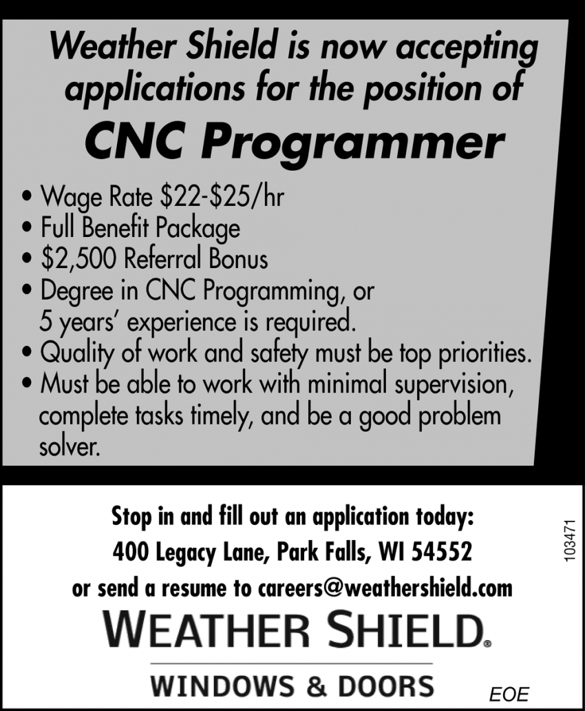 CNC Programmer