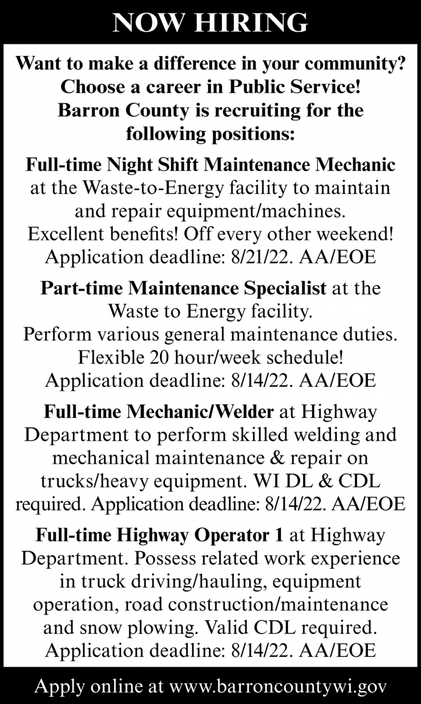 Maintenance Mechanic
