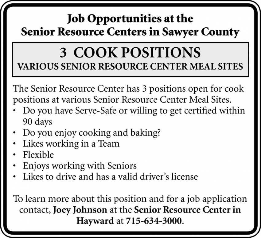 3 Cook Positions