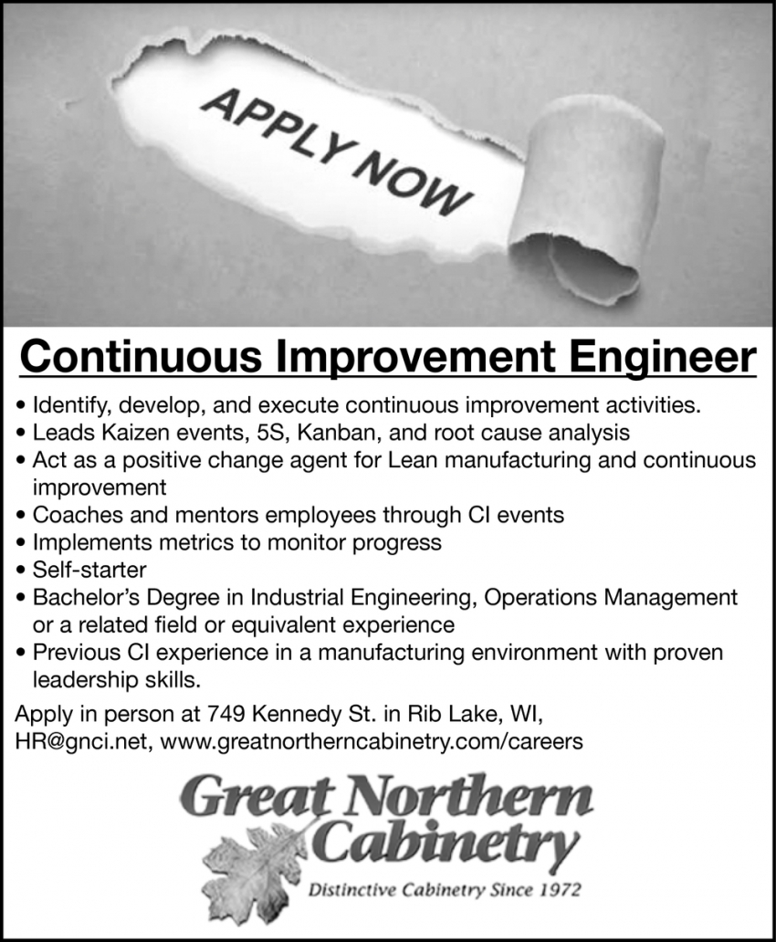 Continuous Improvement Engineer