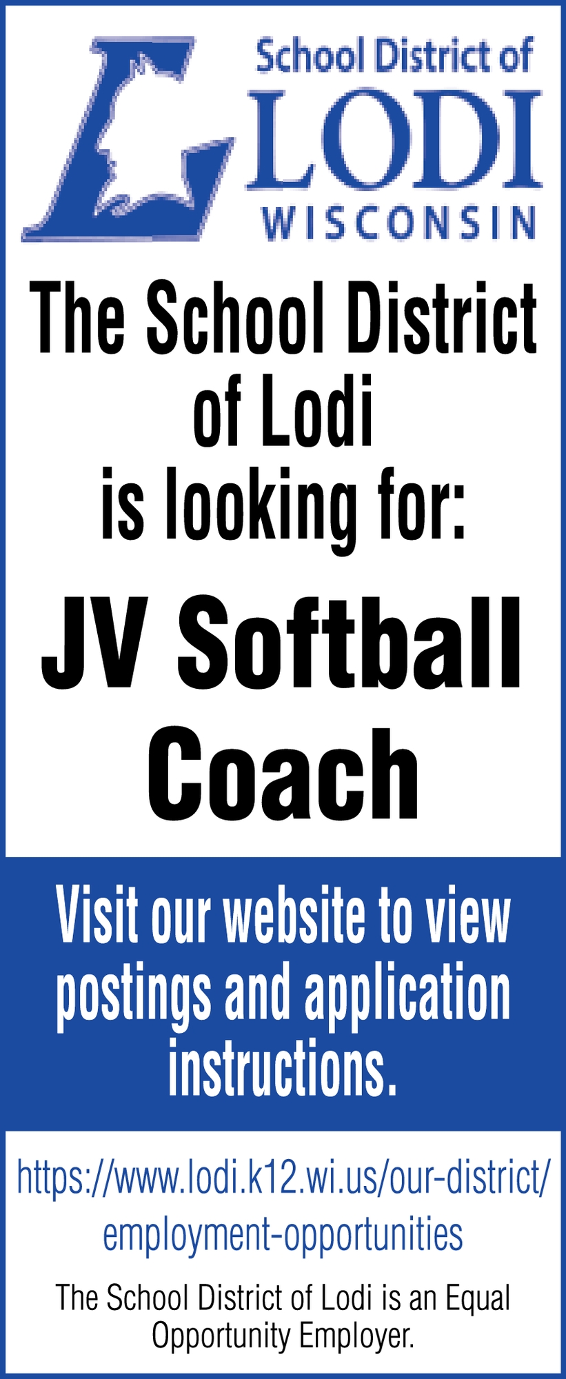 JV Softball Coach