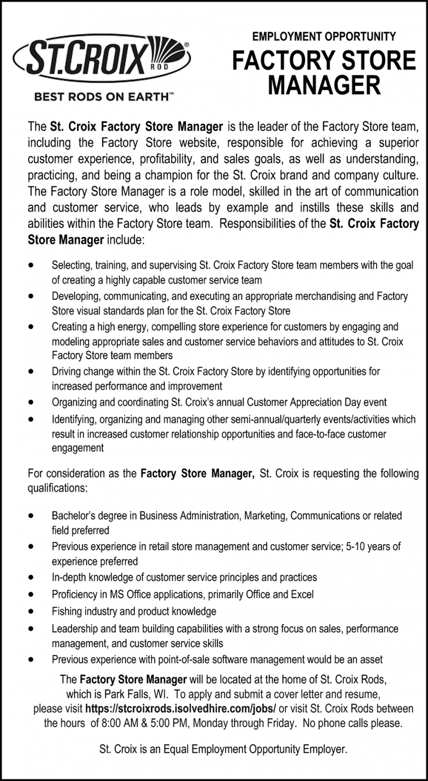 Factory Store Manager