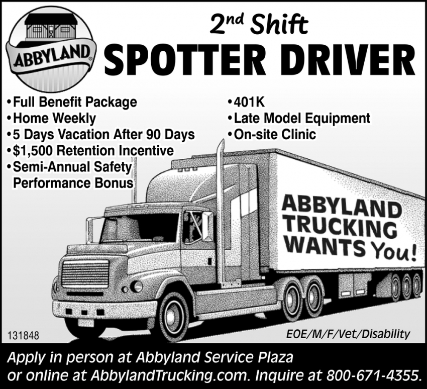 2nd Shift Spotter Driver