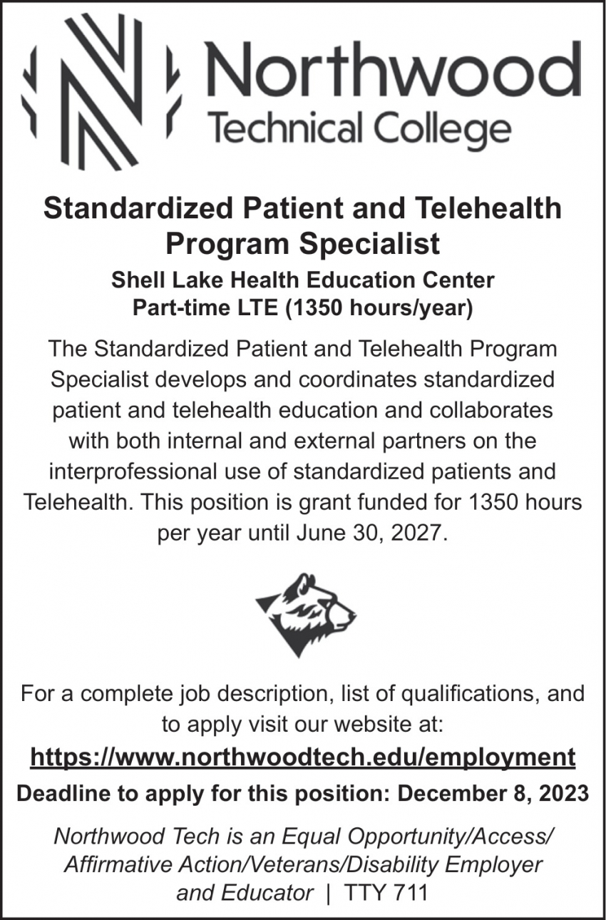 Standardized Patient and Telehealth Program Specialist