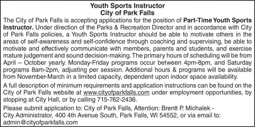 Youth Sports Instructor