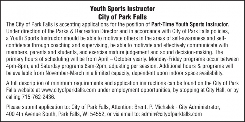 Youth Sports Instructor