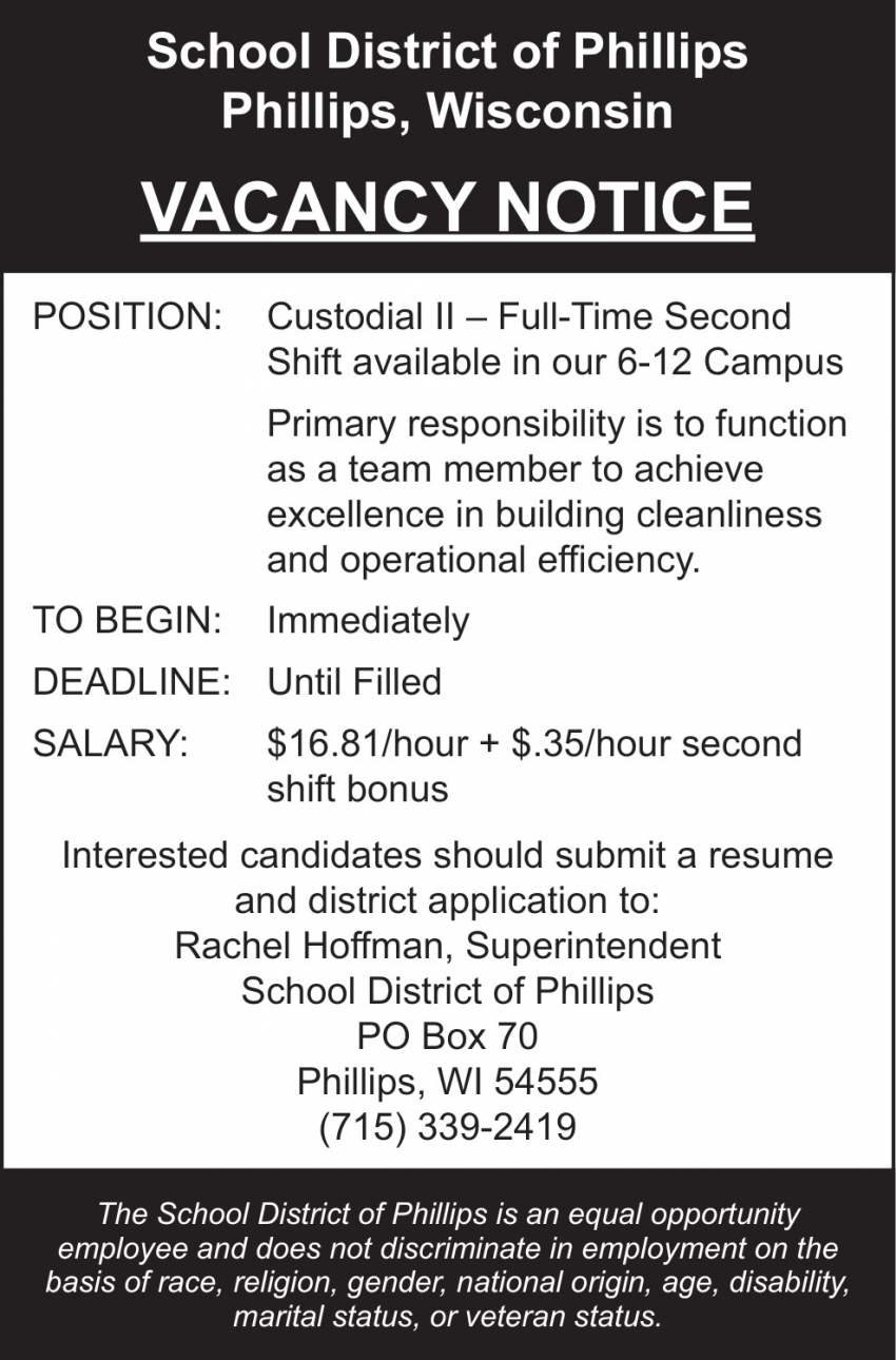 School District of Phillips 