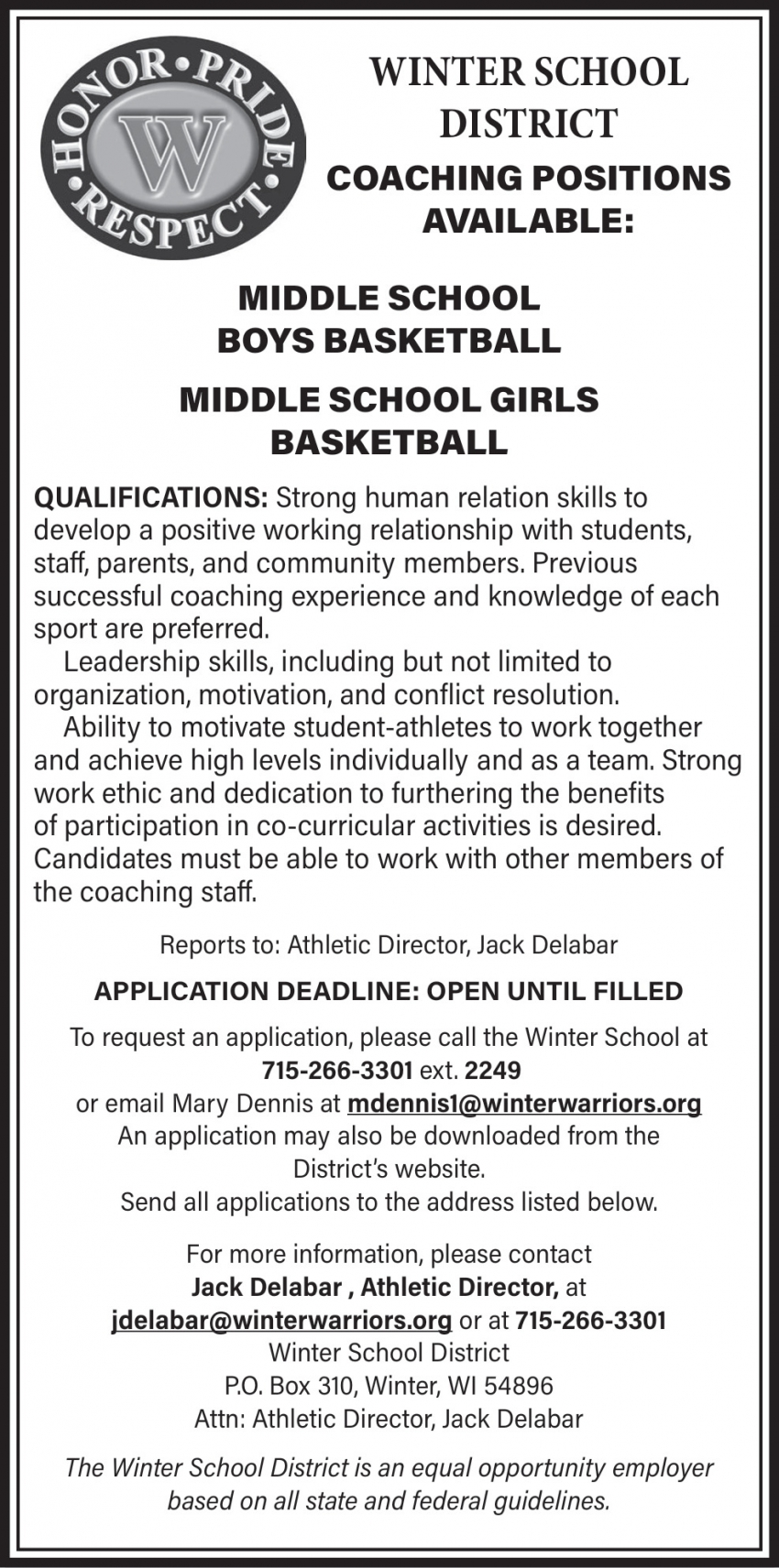 Winter School District