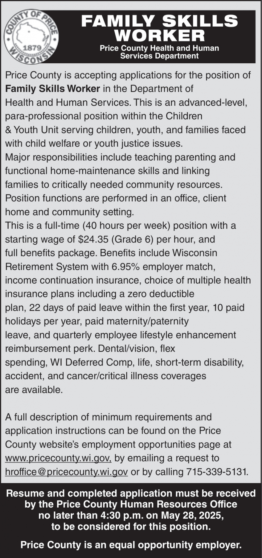 Price County Health and Human Services Department