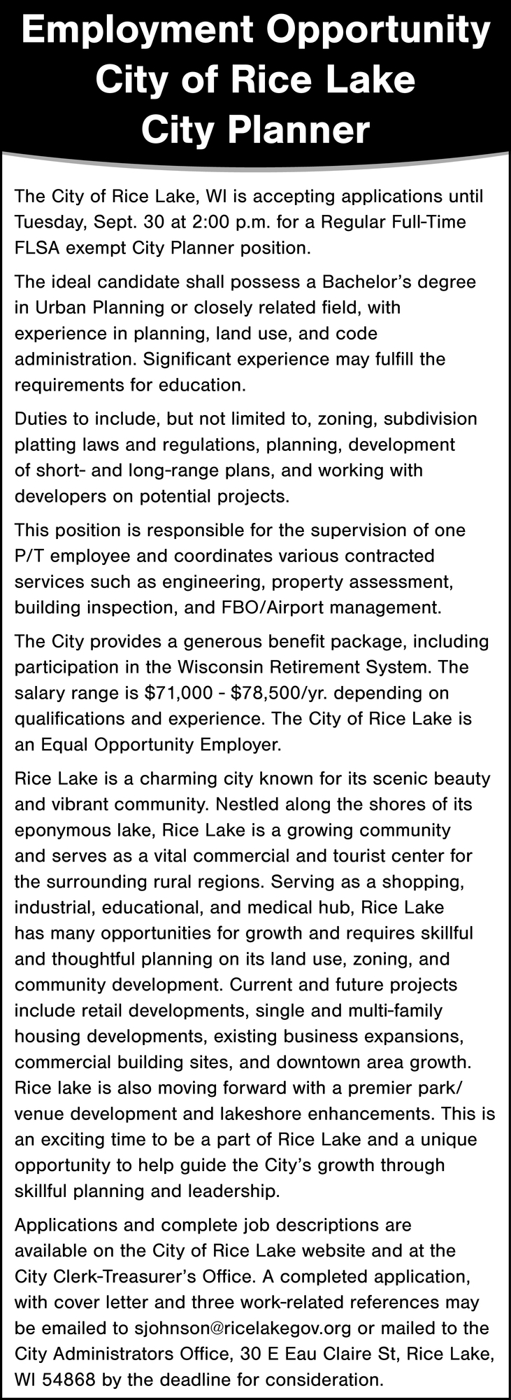 City of Rice Lake