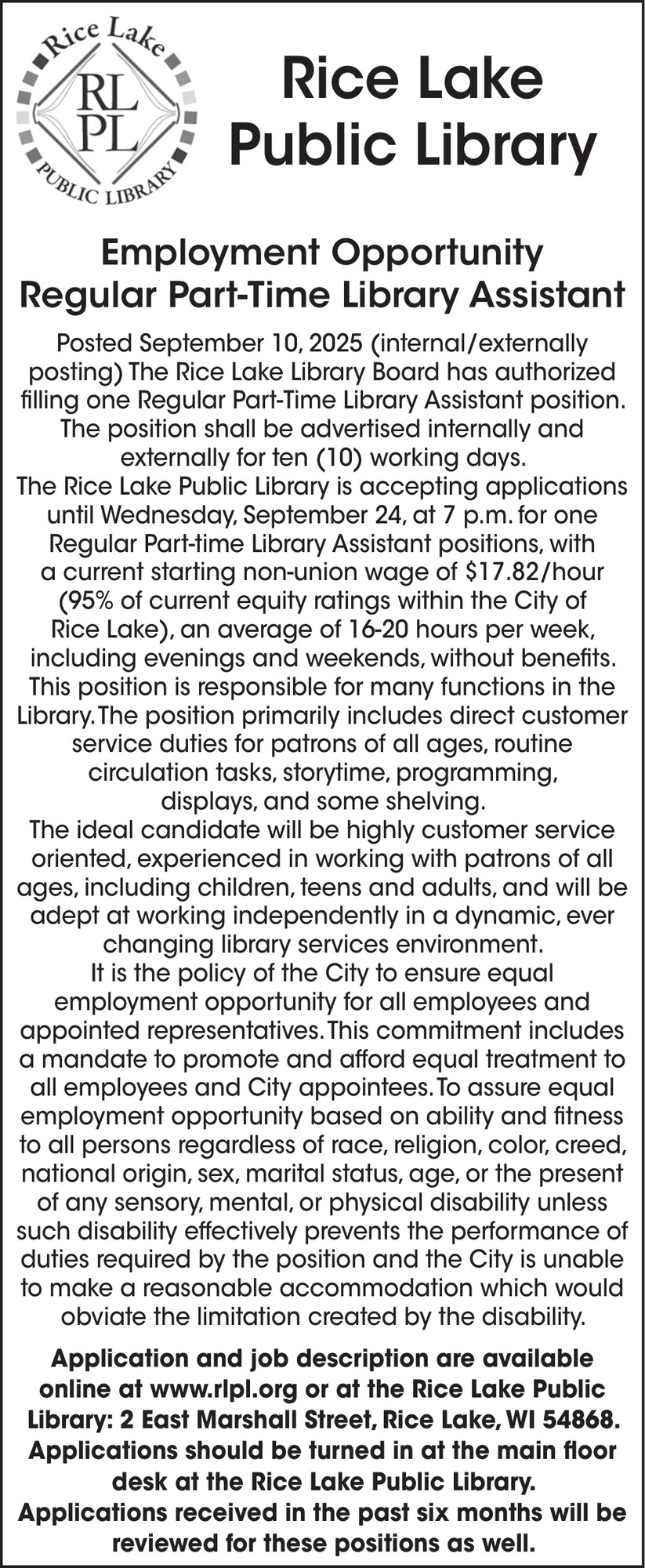 Rice Lake Public Library 