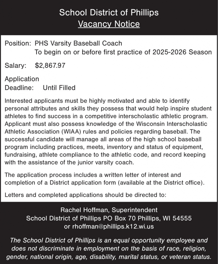 School District of Phillips 