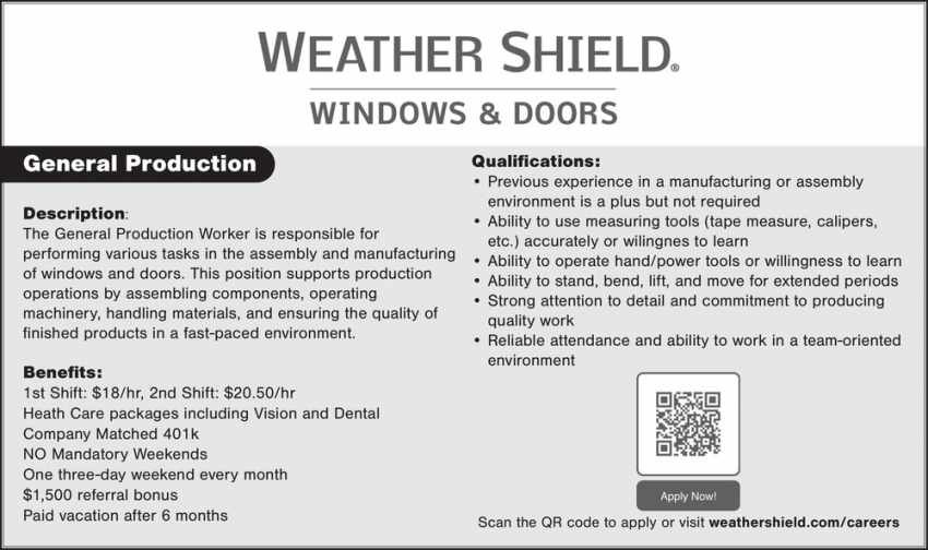 Weather Shield Windows & Doors