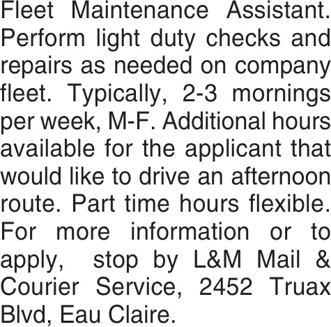 L&M Mail & Courier Service