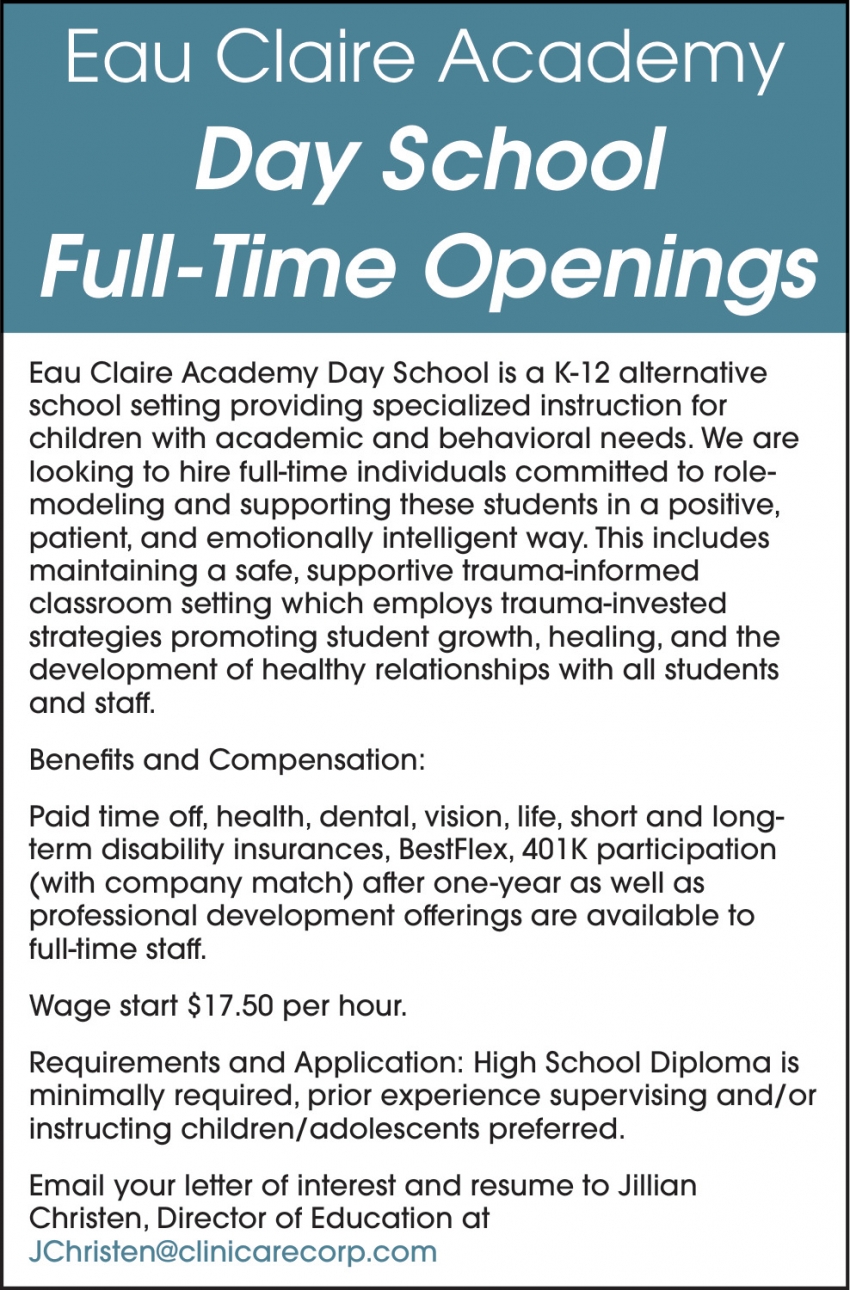 Eau Claire Academy - Jillian Christen