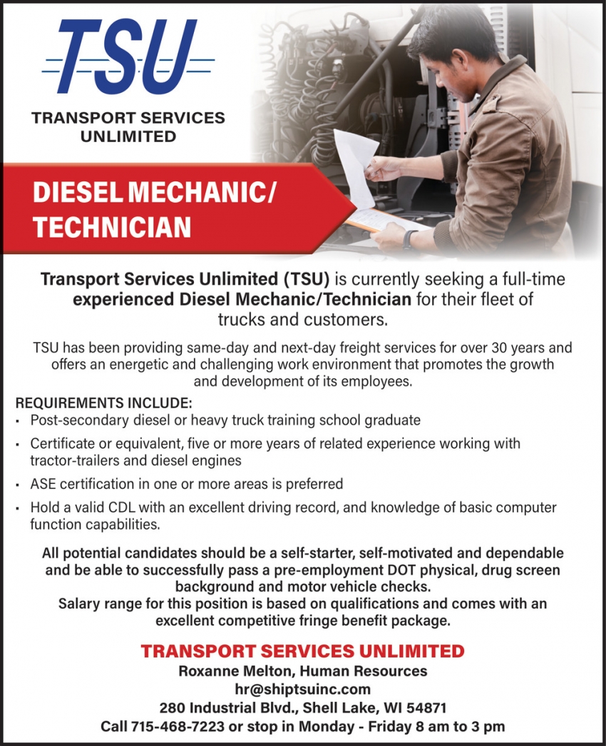 Transport Services Unlimited, Inc.