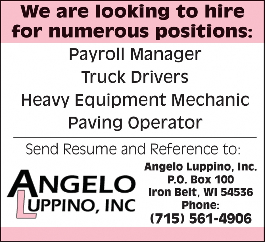 Angelo Luppino, Inc
