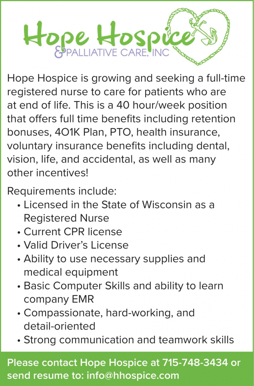 Hope Hospice Palliative Care, Inc